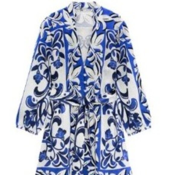 PRINTED SHIRT DRESS - Picture 5 of 5